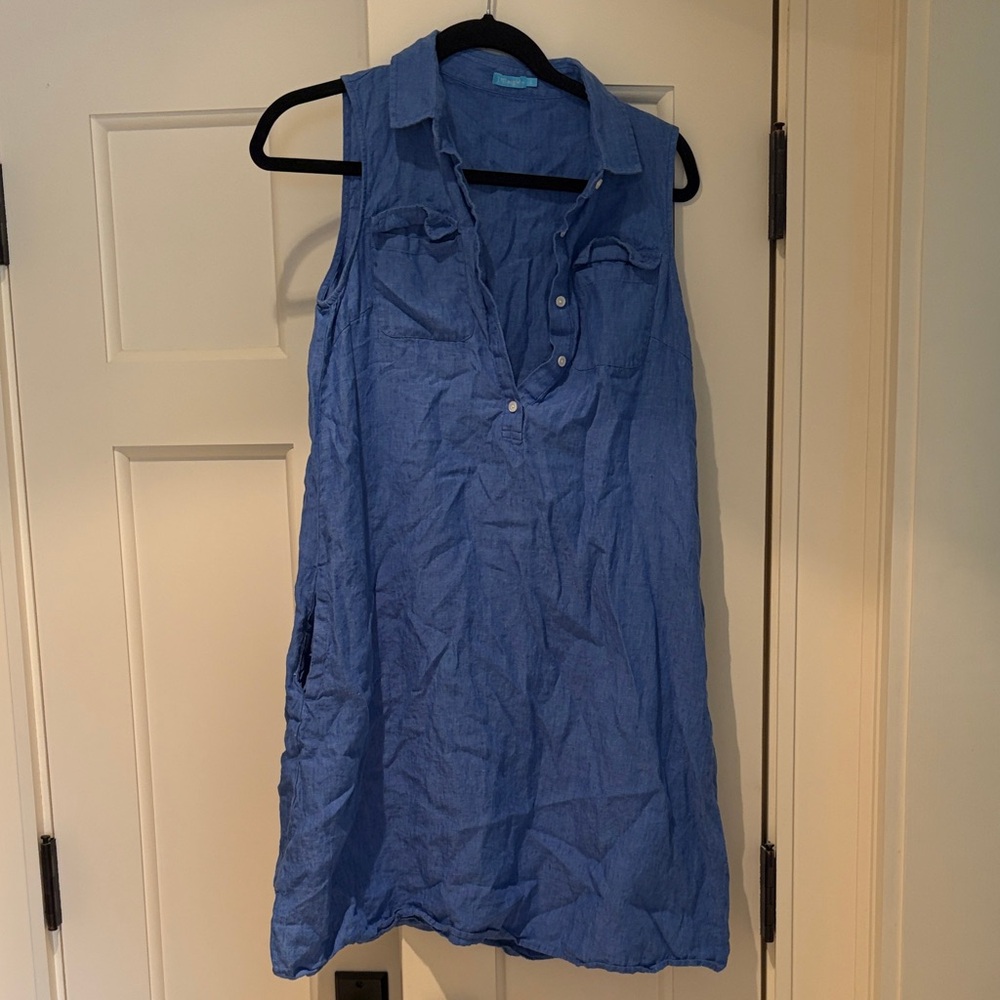 J. McLaughlin Blue Sleeveless Dress